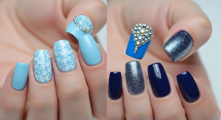 15 Blue Wedding Nails for Brides Who Want a Chic & Elegant Look