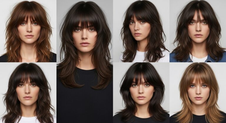 17 Long-Layered Haircuts with Bangs That Are Trending in 2025