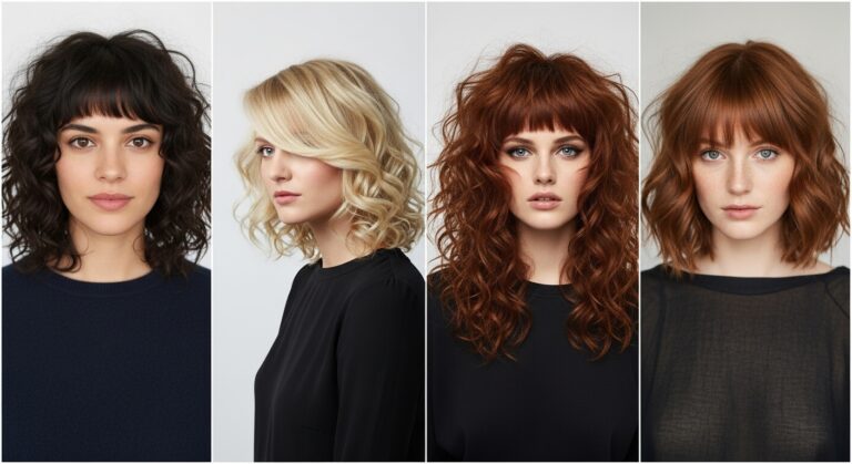 14 Medium Curly Haircuts with Bangs: Gorgeous Styles to Try Now
